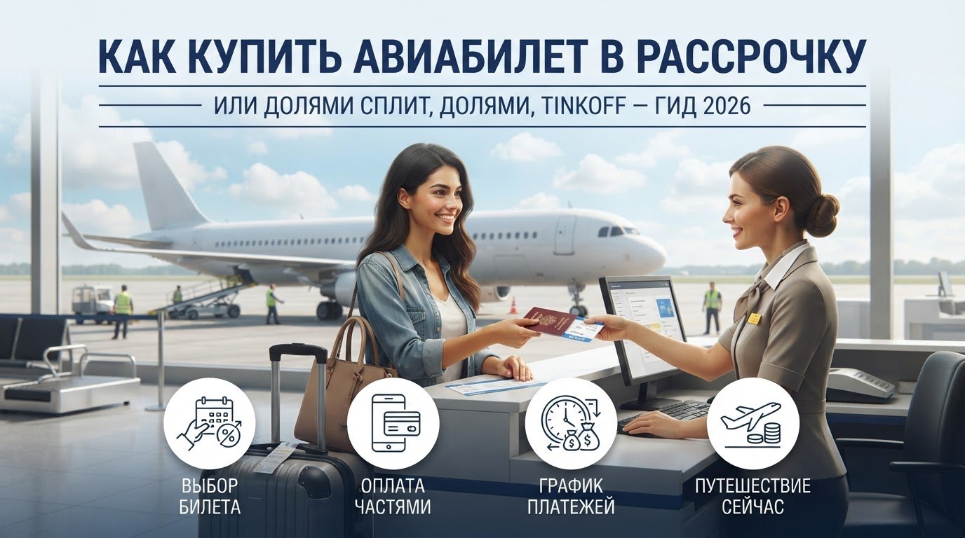 Как купить авиабилет в рассрочку или долями: Сплит, Долями, Tinkoff — гид 2026