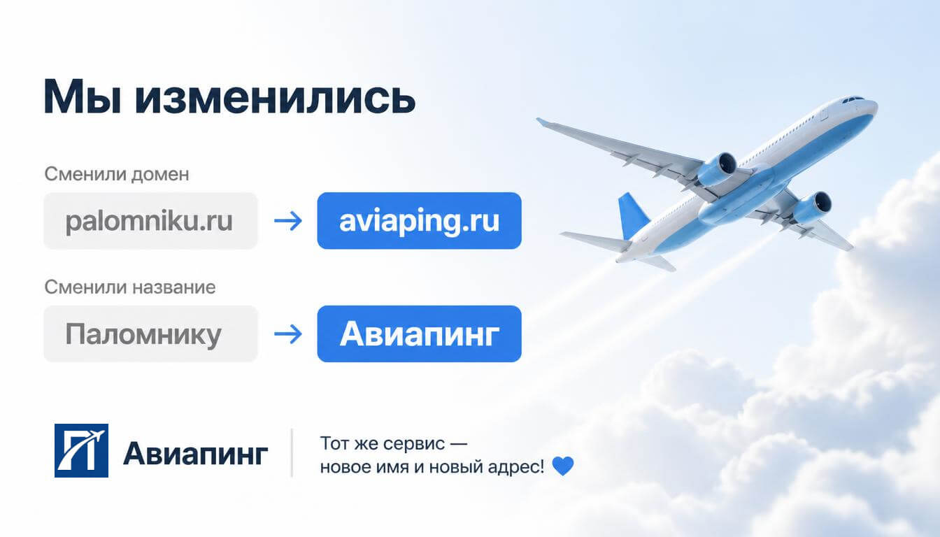 Паломнику теперь Авиапинг: сменили название и домен