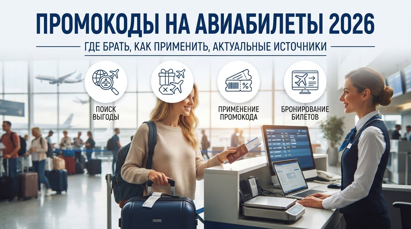 Промокоды на авиабилеты 2026: где брать, как применить, актуальные источники