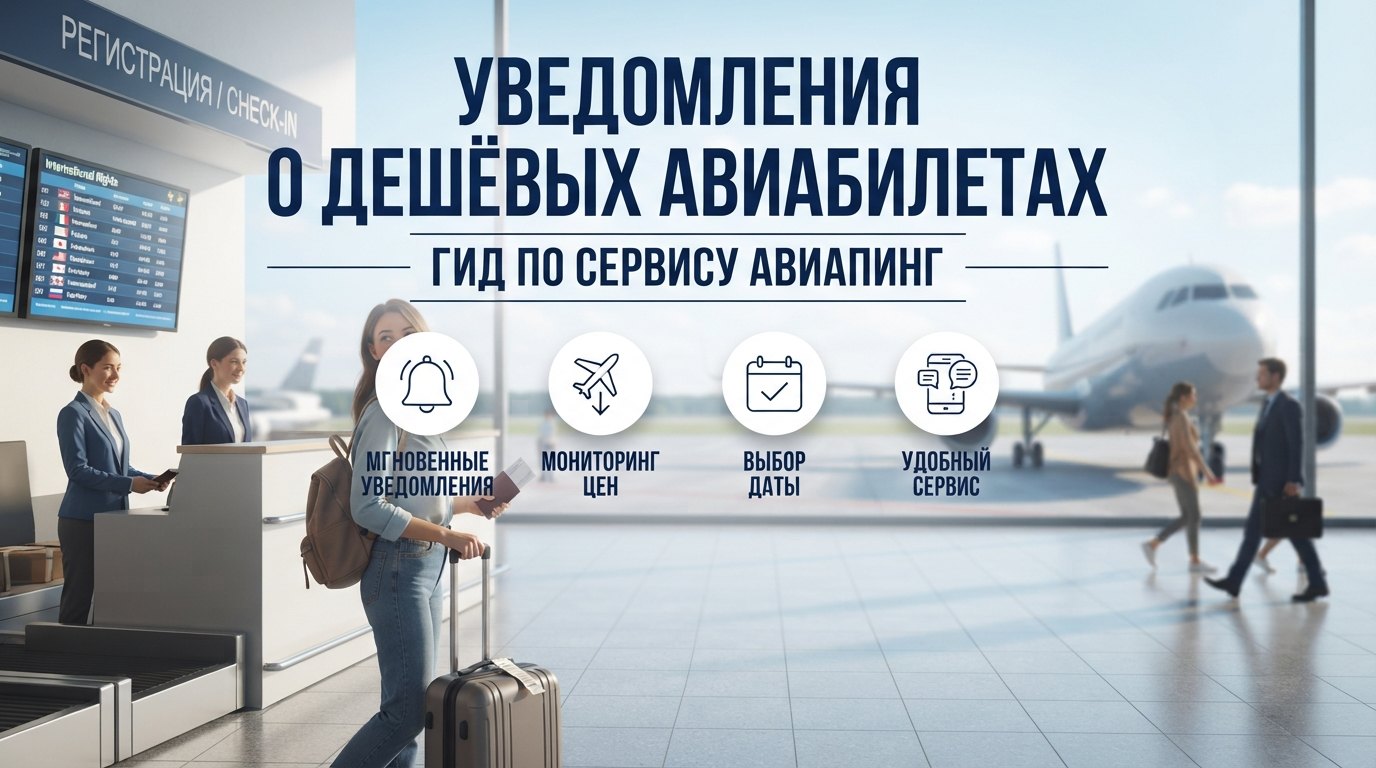 Уведомления о дешёвых авиабилетах: гид по сервису Авиапинг