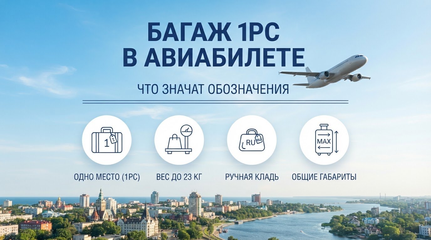 Что значит багаж 1PC, 1 км и 0PC0 в авиабилете