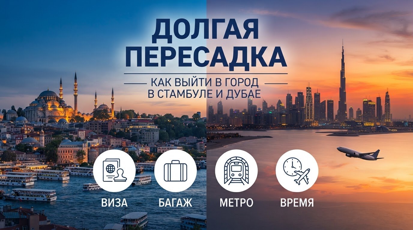 Долгая пересадка в Стамбуле или Дубае: как выйти в город и не опоздать на рейс