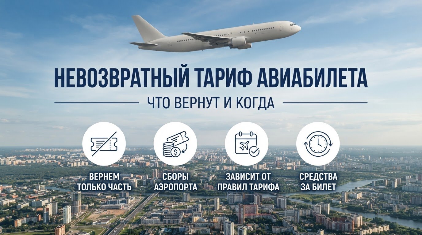 Невозвратный тариф авиабилета: что вернут и в каких случаях