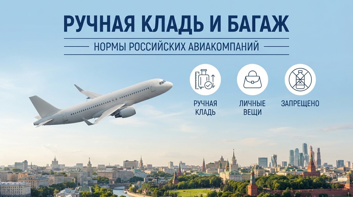Ручная кладь и багаж: нормы российских авиакомпаний
