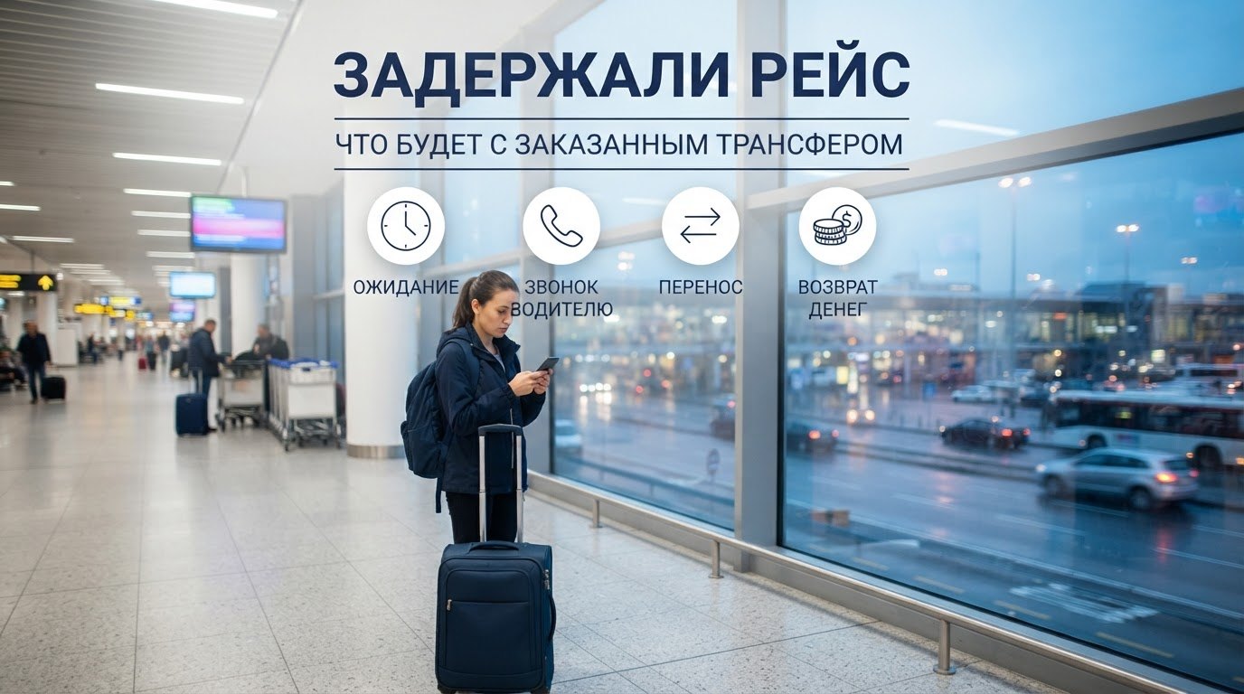 Задержали рейс: что будет с заказанным трансфером в Kiwitaxi, GetTransfer и Intui.travel